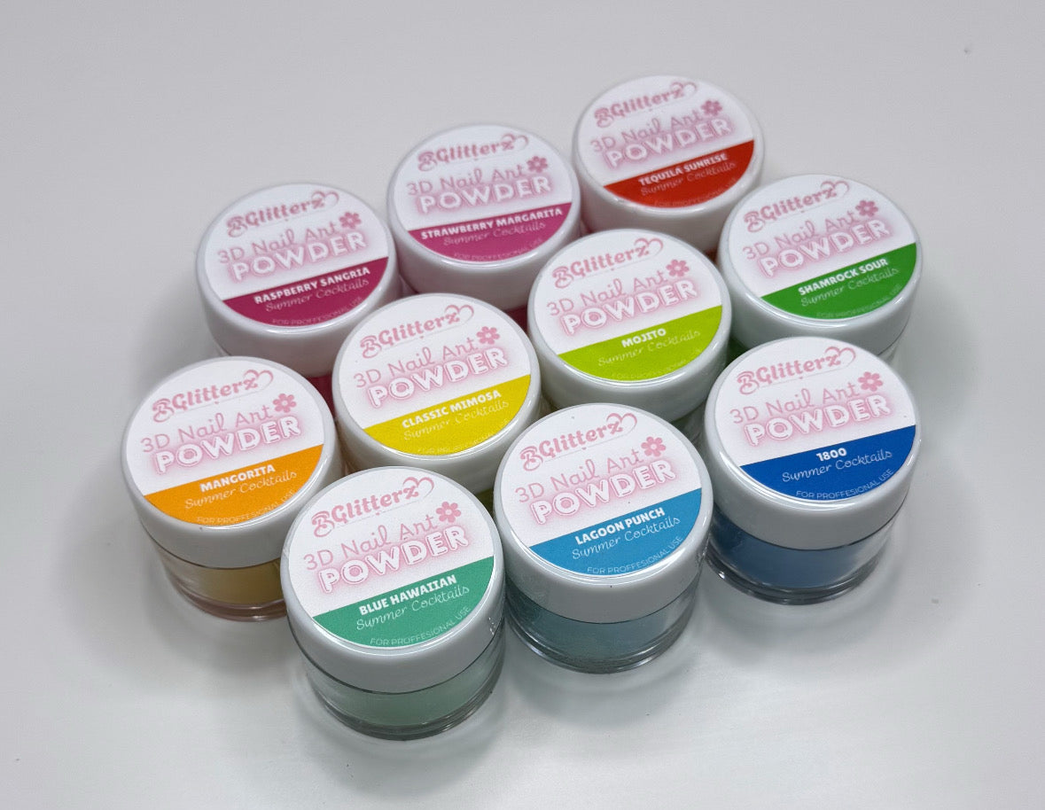 3D NAIL ART POWDERS “Summer Cocktails”